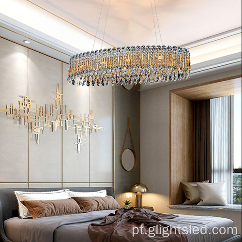 K9 cristal 3000k hotel redondo pendurar lustre led